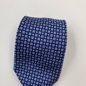 Dion Signature Blue and Light Blue Patterned Tie Some Small Stains
